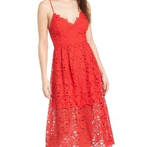 ASTR the label midi lace dress